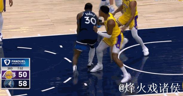 詹姆斯缺阵浓眉23+11拉塞尔5分 湖人负森林狼